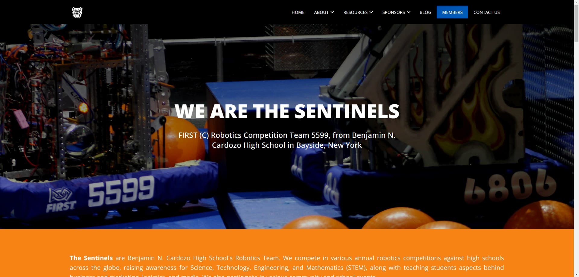 The Sentinels Website Thumbnail
